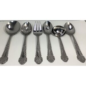 Reed & Barton RENAISSANCE Stainless Glossy 6 Piece Hostess Serving Set Flatware